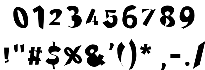 Through The Black Font OTHER CHARS