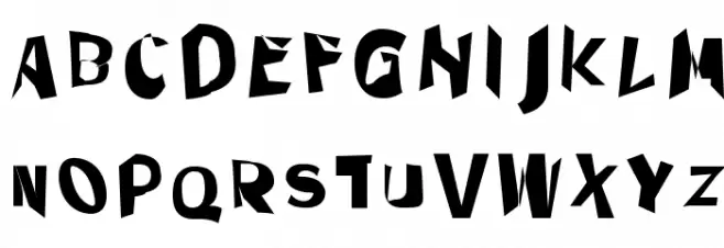 Through The Black Font UPPERCASE