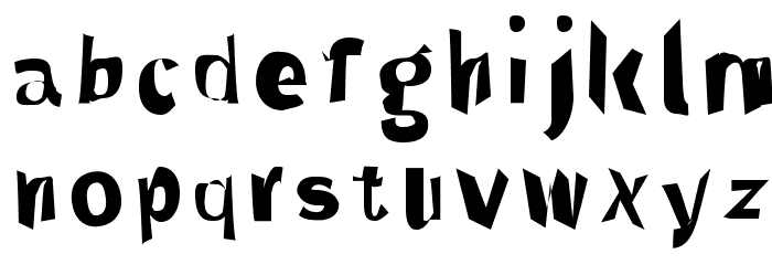 Through The Black Font LOWERCASE
