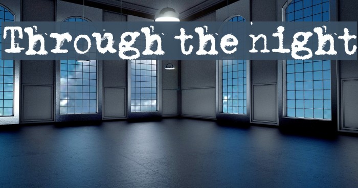 Through the night Font examples