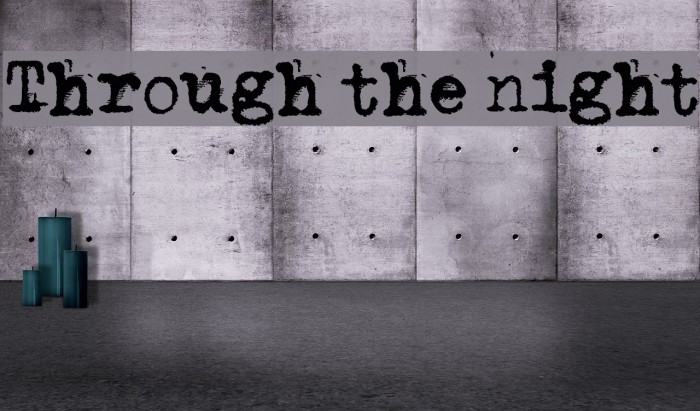Through the night Font examples
