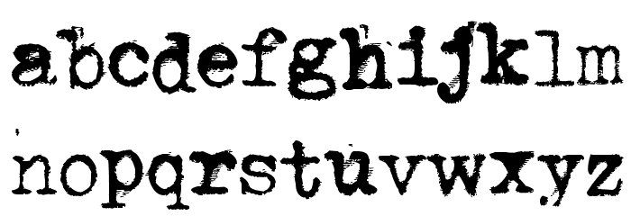 Through the night Font LOWERCASE
