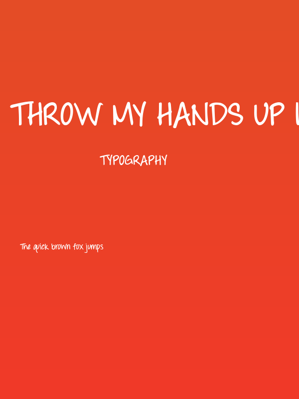 Throw My Hands Up in the Air Bold Poster