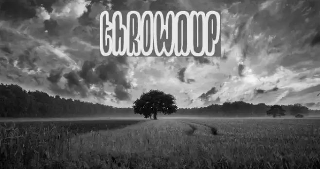 Thrownup Font examples