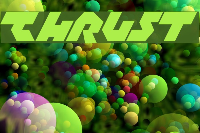 Thrust Font examples