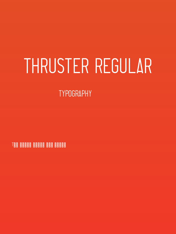 Thruster Regular Poster