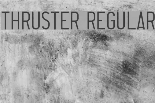 Thruster Regular Font examples
