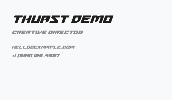 Thuast Demo Business Card