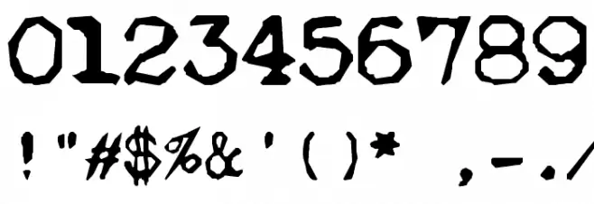 Thud Font OTHER CHARS