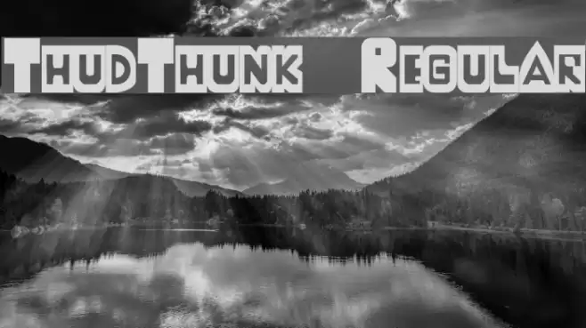 ThudThunk-Regular Font examples