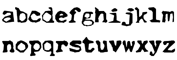 Thud Font LOWERCASE