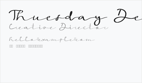 Thuesday Demo Business Card