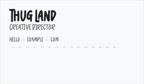 Thug Land Business Card