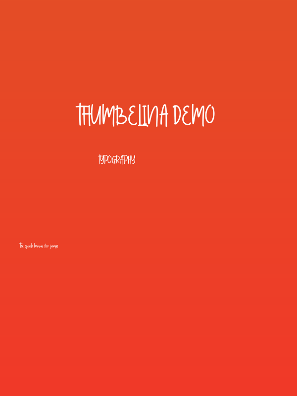 Thumbelina DEMO Poster