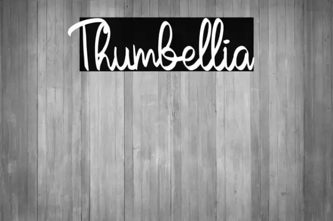 Thumbellia Font examples