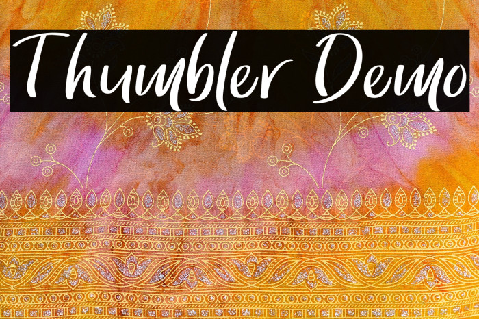 Thumbler Demo Font examples