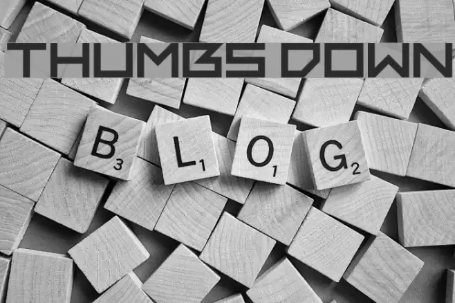 Thumbs Down Font examples