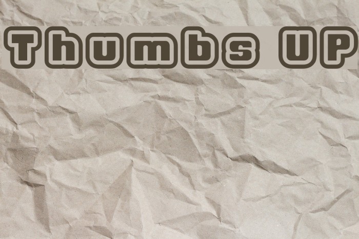 Thumbs UP Font examples