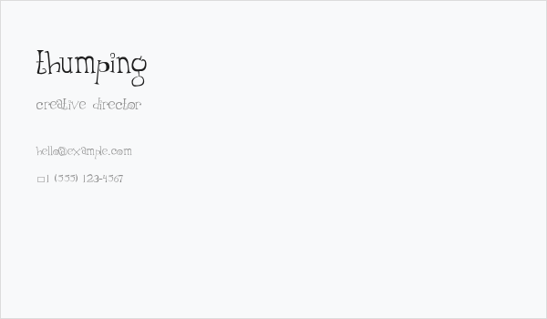 Thumping Business Card