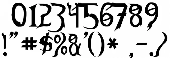 Thundara フォント その他の文字