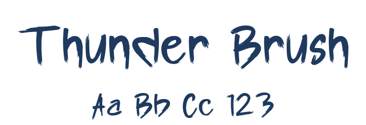 Thunder Brush Font Preview