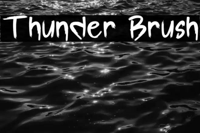 Thunder Brush Font examples