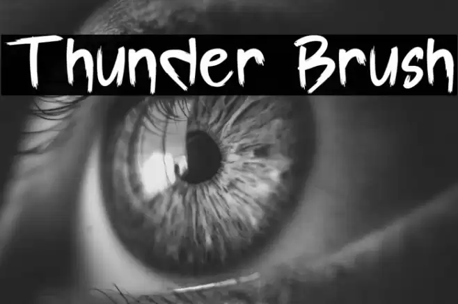 Thunder Brush Font examples