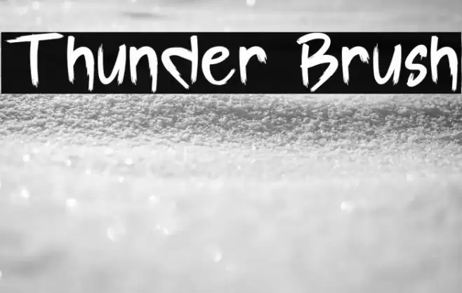 Thunder Brush Font examples
