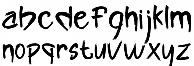 Thunder Brush Font LOWERCASE