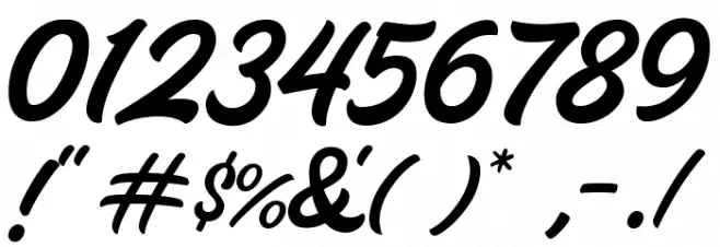 Thunder Demo Font OTHER CHARS