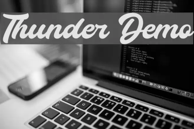 Thunder Demo Шрифта examples