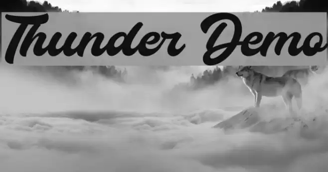 Thunder Demo Шрифта examples