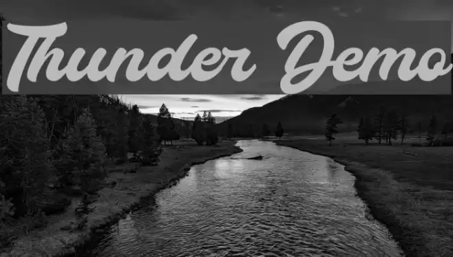 Thunder Demo Шрифта examples