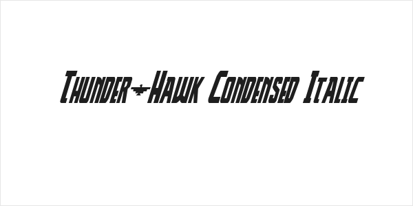 Thunder-Hawk Condensed Italic Logo
