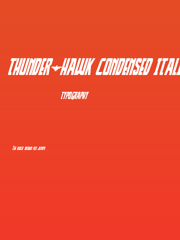 Thunder-Hawk Condensed Italic Poster