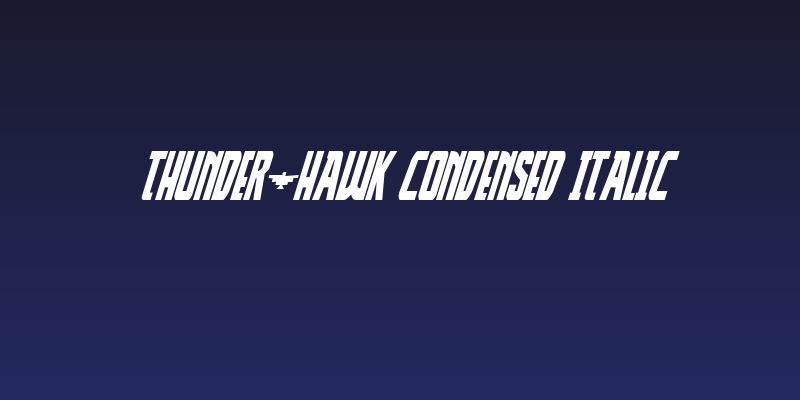 Thunder-Hawk Condensed Italic Social Header