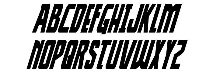 Thunder-Hawk Condensed Italic Font LOWERCASE