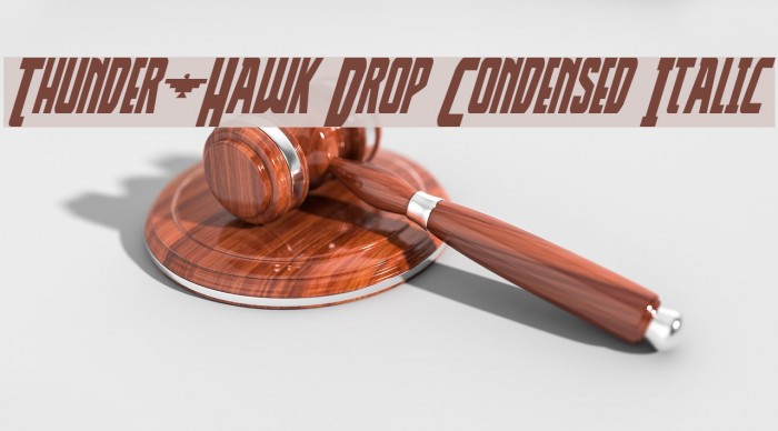 Thunder-Hawk Drop Condensed Italic Font examples