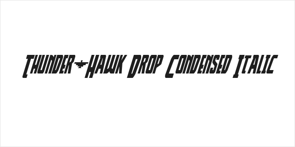 Thunder-Hawk Drop Condensed Italic Logo