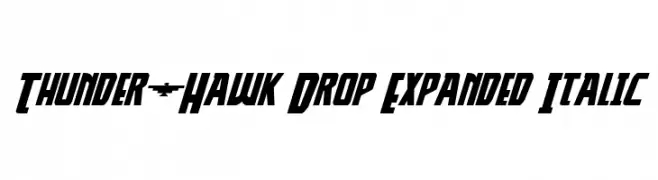 Thunder-Hawk Drop Expanded Italic  Скачать бесплатные шрифты