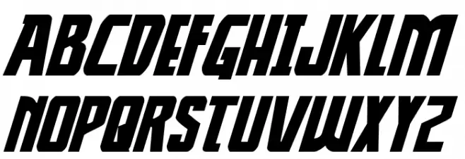 Thunder-Hawk Drop Expanded Italic Polices MAJUSCULES