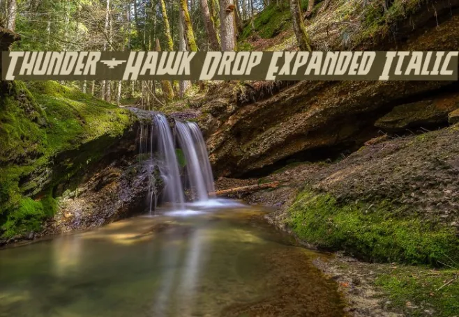 Thunder-Hawk Drop Expanded Italic Example 1