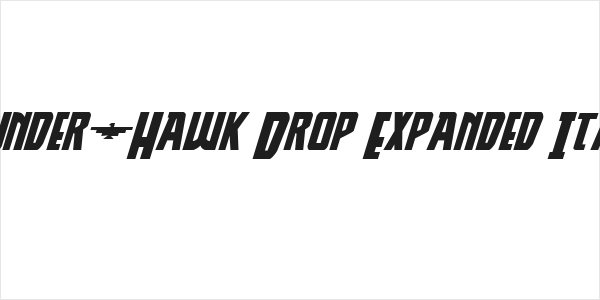 Thunder-Hawk Drop Expanded Italic Logo