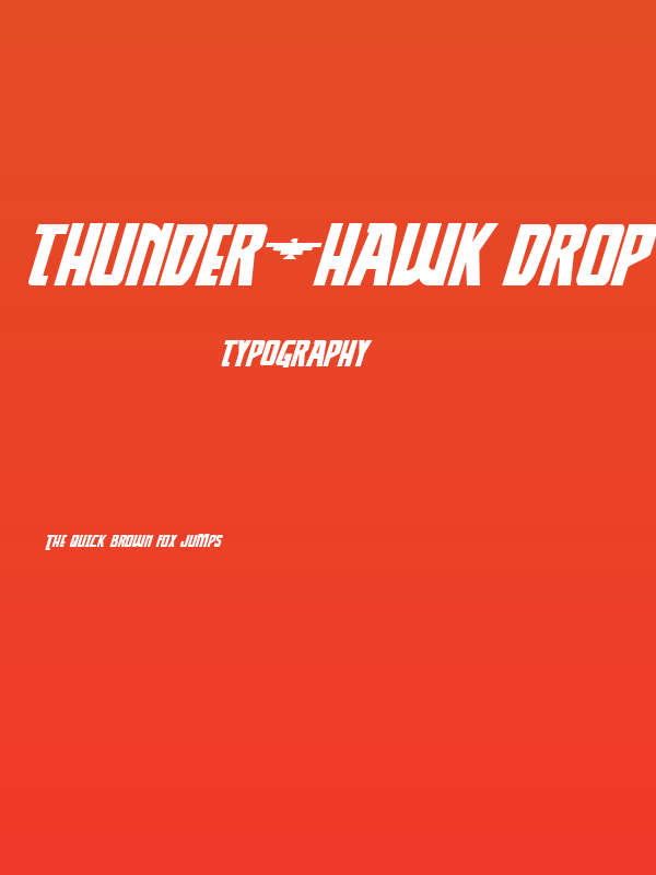 Thunder-Hawk Drop Expanded Italic Poster