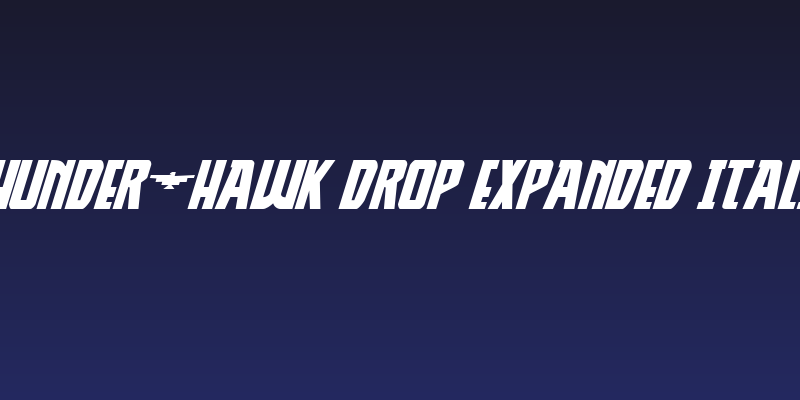 Thunder-Hawk Drop Expanded Italic Social Header