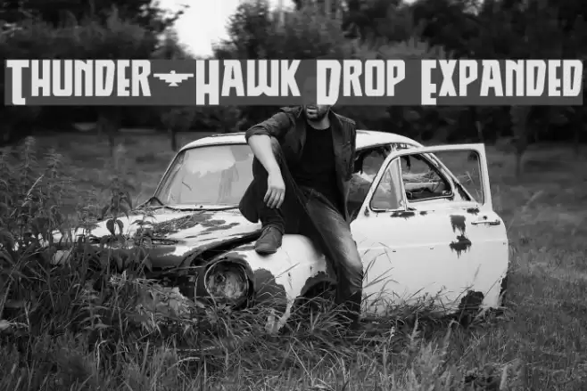 Thunder-Hawk Drop Expanded Font examples