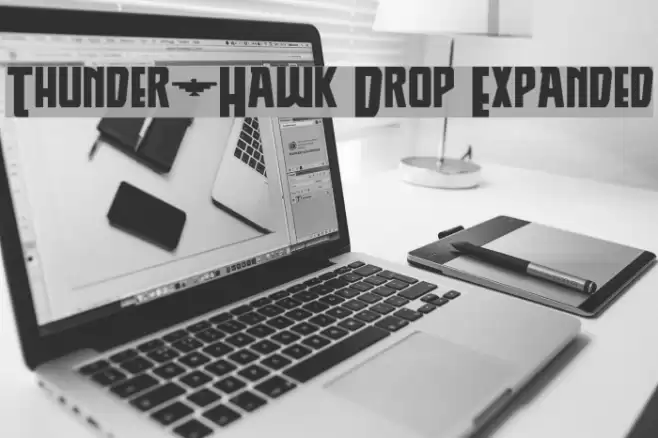 Thunder-Hawk Drop Expanded Font examples