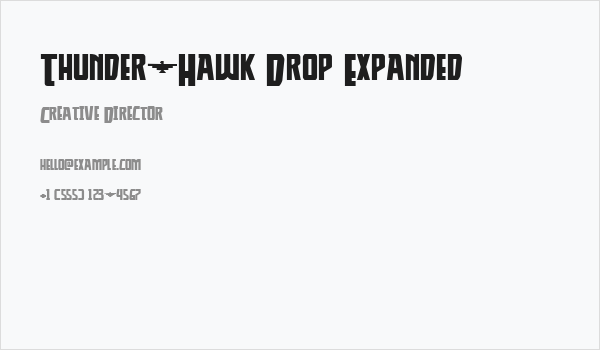 Thunder-Hawk Drop Expanded Business Card