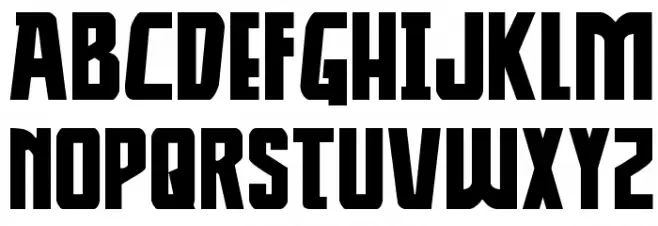 Thunder-Hawk Drop Expanded Schriftart Kleinbuchstaben