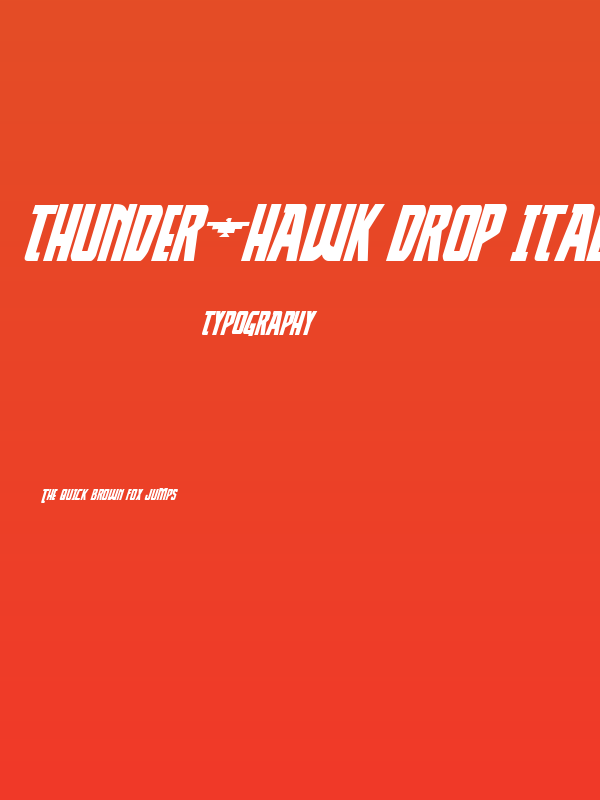 Thunder-Hawk Drop Italic Poster
